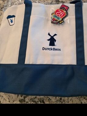 Dutch Bros Canvas Duffel Tote With Patches